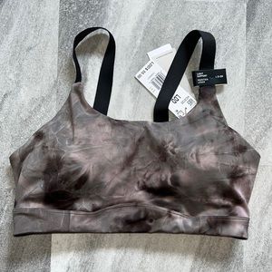 Adidas Yoga Studio Light Support Earth Bra brown & black size Large D-DD